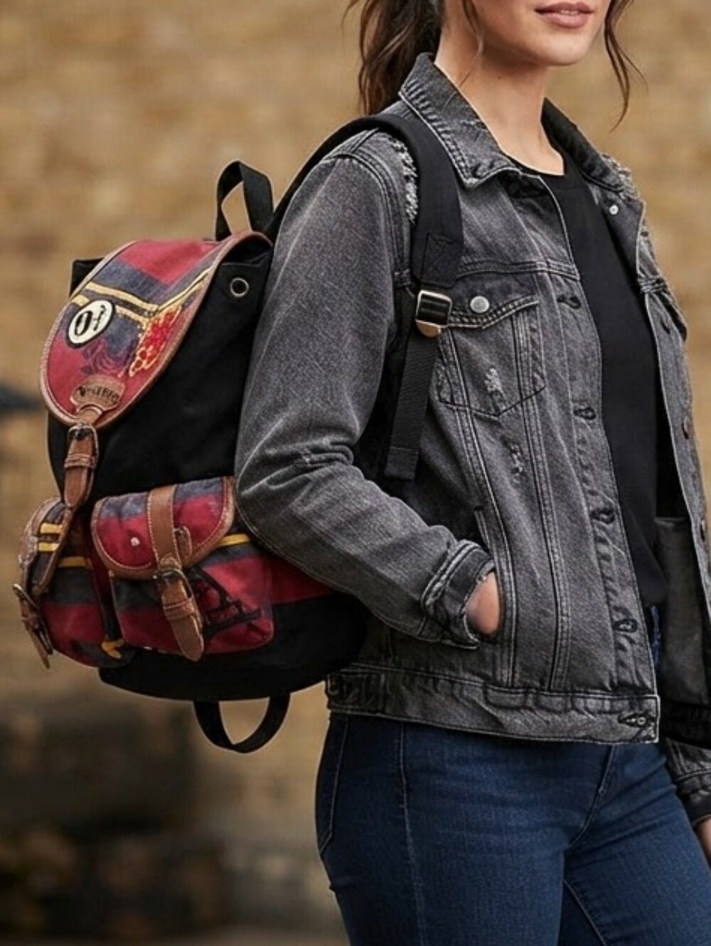 Harry Potter Gryffindor "Alumni" Backpack Wizarding World Bioworld Potterhead - Picture 15 of 15